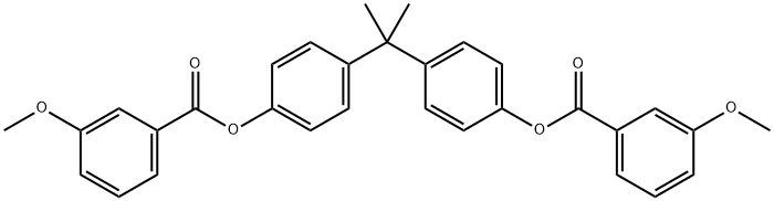 propane-2,2-diyldibenzene-4,1-diyl bis(3-methoxybenzoate) Structural