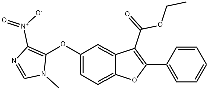 ethyl 5-((1-methyl-4-nitro-1H-imidazol-5-yl)oxy)-2-phenylbenzofuran-3-carboxylate