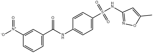 N-(4-(N-(5-methylisoxazol-3-yl)sulfamoyl)phenyl)-3-nitrobenzamide Structural