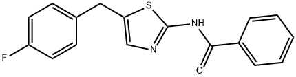 N-(5-(4-fluorobenzyl)thiazol-2-yl)benzamide Structural