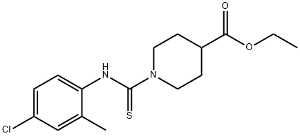 ethyl 1-[(4-chloro-2-methylphenyl)carbamothioyl]piperidine-4-carboxylate Structural