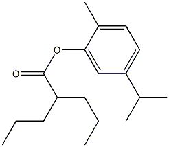Pentanoic acid,2-propyl-, 2-methyl-5-(1-methylethyl)phenyl ester Structural