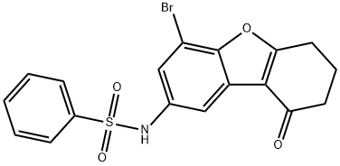 N-(4-bromo-9-oxo-6,7,8,9-tetrahydrodibenzo[b,d]furan-2-yl)benzenesulfonamide Structural