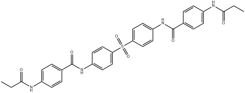 N,N'-(sulfonyldibenzene-4,1-diyl)bis[4-(propanoylamino)benzamide] Structural