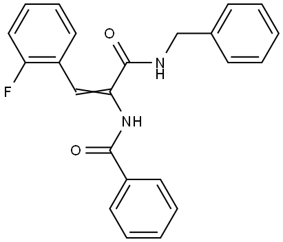 N-[(Z)-3-(benzylamino)-1-(2-fluorophenyl)-3-oxoprop-1-en-2-yl]benzamide Structural