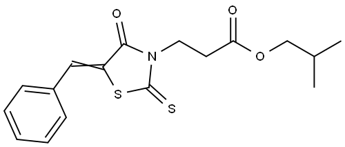 isobutyl (Z)-3-(5-benzylidene-4-oxo-2-thioxothiazolidin-3-yl)propanoate Structural