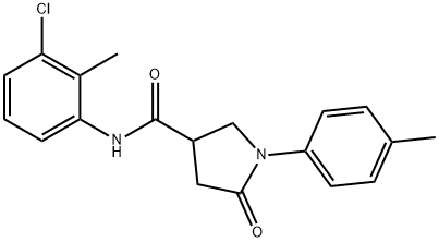 N-(3-chloro-2-methylphenyl)-1-(4-methylphenyl)-5-oxopyrrolidine-3-carboxamide Structural