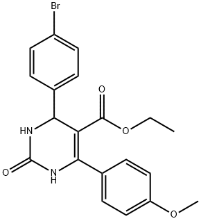 ethyl 4-(4-bromophenyl)-6-(4-methoxyphenyl)-2-oxo-1,2,3,4-tetrahydropyrimidine-5-carboxylate Structural