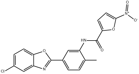 N-[5-(5-chloro-1,3-benzoxazol-2-yl)-2-methylphenyl]-5-nitrofuran-2-carboxamide Structural