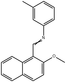 N-[(2-methoxy-1-naphthyl)methylene]-3-methylaniline Structural