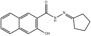 N'-cyclopentylidene-3-hydroxy-2-naphthohydrazide Structural