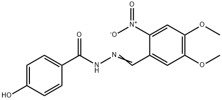 N'-(4,5-dimethoxy-2-nitrobenzylidene)-4-hydroxybenzohydrazide Structural