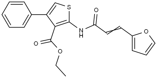 ethyl (E)-2-(3-(furan-2-yl)acrylamido)-4-phenylthiophene-3-carboxylate Structural