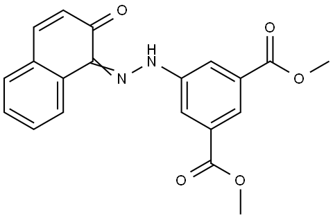 dimethyl (Z)-5-(2-(2-oxonaphthalen-1(2H)-ylidene)hydrazinyl)isophthalate Structural