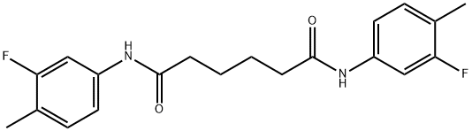 N,N'-bis(3-fluoro-4-methylphenyl)hexanediamide Structural