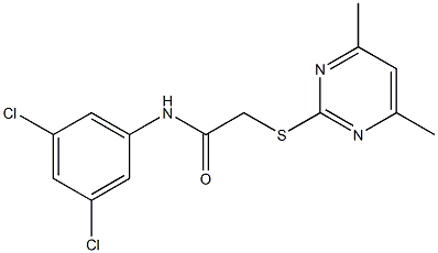 N-(3,5-dichlorophenyl)-2-(4,6-dimethylpyrimidin-2-yl)sulfanylacetamide Structural