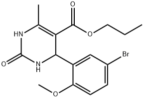 propyl 4-(5-bromo-2-methoxyphenyl)-6-methyl-2-oxo-1,2,3,4-tetrahydropyrimidine-5-carboxylate Structural