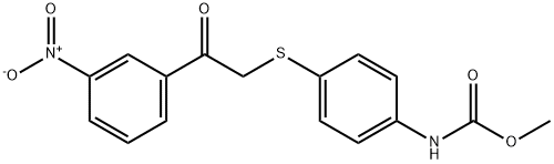 methyl (4-((2-(3-nitrophenyl)-2-oxoethyl)thio)phenyl)carbamate Structural