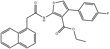 ethyl 4-(4-fluorophenyl)-2-(2-(naphthalen-1-yl)acetamido)thiophene-3-carboxylate Structural
