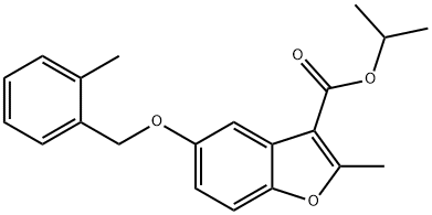 isopropyl 2-methyl-5-((2-methylbenzyl)oxy)benzofuran-3-carboxylate Structural
