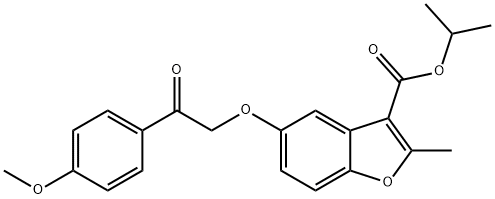 isopropyl 5-(2-(4-methoxyphenyl)-2-oxoethoxy)-2-methylbenzofuran-3-carboxylate Structural