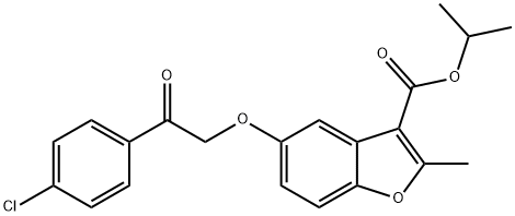 isopropyl 5-(2-(4-chlorophenyl)-2-oxoethoxy)-2-methylbenzofuran-3-carboxylate Structural