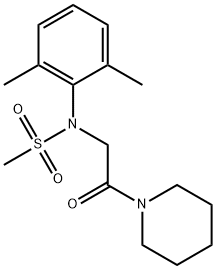 N-(2,6-dimethylphenyl)-N-[2-oxo-2-(piperidin-1-yl)ethyl]methanesulfonamide Structural