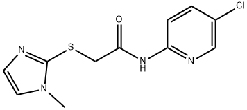 N-(5-chloropyridin-2-yl)-2-(1-methylimidazol-2-yl)sulfanylacetamide Structural