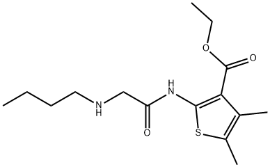 ethyl 2-[(N-butylglycyl)amino]-4,5-dimethylthiophene-3-carboxylate Structural