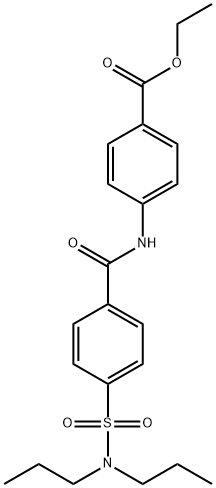 ethyl 4-(4-(N,N-dipropylsulfamoyl)benzamido)benzoate Structural
