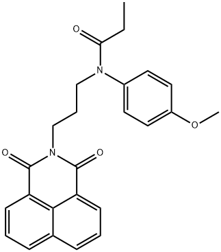 N-(3-(1,3-dioxo-1H-benzo[de]isoquinolin-2(3H)-yl)propyl)-N-(4-methoxyphenyl)propionamide Structural