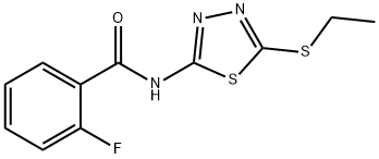 N-(5-(ethylthio)-1,3,4-thiadiazol-2-yl)-2-fluorobenzamide Structural