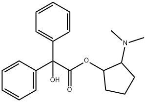 Hydroxy-diphenyl-acetic acid 2-dimethylamino-cyclopentyl ester Structural