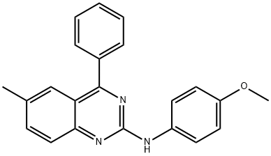 N-(4-methoxyphenyl)-6-methyl-4-phenylquinazolin-2-amine Structural