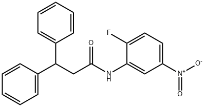 N-(2-fluoro-5-nitrophenyl)-3,3-diphenylpropanamide Structural
