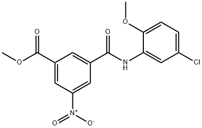 methyl 3-[(5-chloro-2-methoxyphenyl)carbamoyl]-5-nitrobenzoate Structural