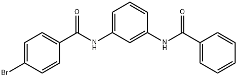 N-[3-(benzoylamino)phenyl]-4-bromobenzamide Structural