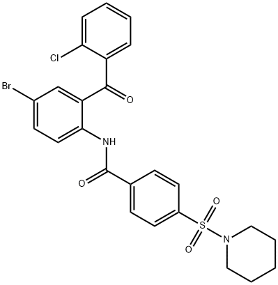 N-(4-bromo-2-(2-chlorobenzoyl)phenyl)-4-(piperidin-1-ylsulfonyl)benzamide Structural