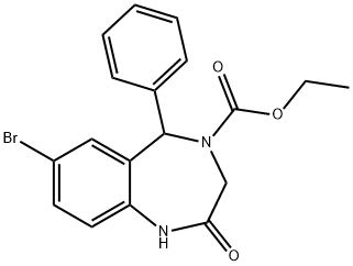 ethyl 7-bromo-2-oxo-5-phenyl-1,2,3,5-tetrahydro-4H-benzo[e][1,4]diazepine-4-carboxylate Structural
