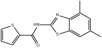 N-(4,6-dimethylbenzo[d]thiazol-2-yl)thiophene-2-carboxamide Structural