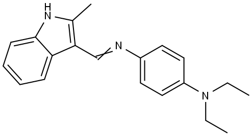 N,N-diethyl-N'-[(2-methyl-1H-indol-3-yl)methylene]-1,4-benzenediamine Structural