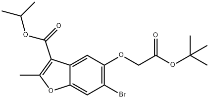 isopropyl 6-bromo-5-(2-(tert-butoxy)-2-oxoethoxy)-2-methylbenzofuran-3-carboxylate Structural