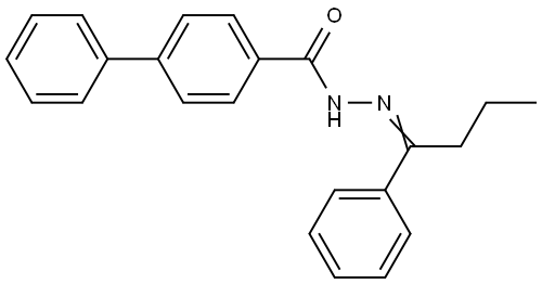 N'-(1-phenylbutylidene)-4-biphenylcarbohydrazide Structural