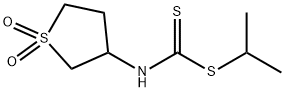 isopropyl (1,1-dioxidotetrahydro-3-thienyl)dithiocarbamate Structural