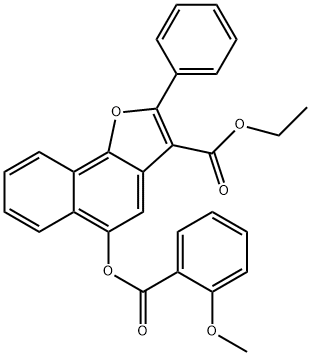ethyl 5-((2-methoxybenzoyl)oxy)-2-phenylnaphtho[1,2-b]furan-3-carboxylate Structural