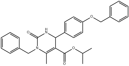 isopropyl 1-benzyl-4-(4-(benzyloxy)phenyl)-6-methyl-2-oxo-1,2,3,4-tetrahydropyrimidine-5-carboxylate Structural