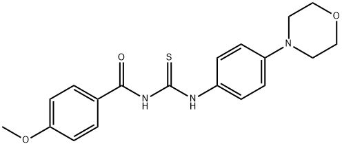 N-(4-methoxybenzoyl)-N'-[4-(4-morpholinyl)phenyl]thiourea Structural