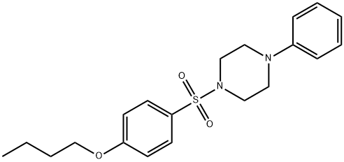 butyl 4-[(4-phenyl-1-piperazinyl)sulfonyl]phenyl ether Structural