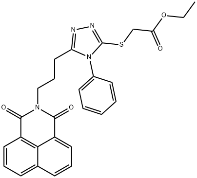 ethyl 2-((5-(3-(1,3-dioxo-1H-benzo[de]isoquinolin-2(3H)-yl)propyl)-4-phenyl-4H-1,2,4-triazol-3-yl)thio)acetate Structural