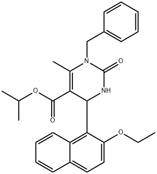 isopropyl 1-benzyl-4-(2-ethoxynaphthalen-1-yl)-6-methyl-2-oxo-1,2,3,4-tetrahydropyrimidine-5-carboxylate Structural